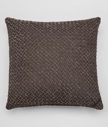 BOTTEGA VENETA - Living, Carbone Intrecciato Linen Square Pillow