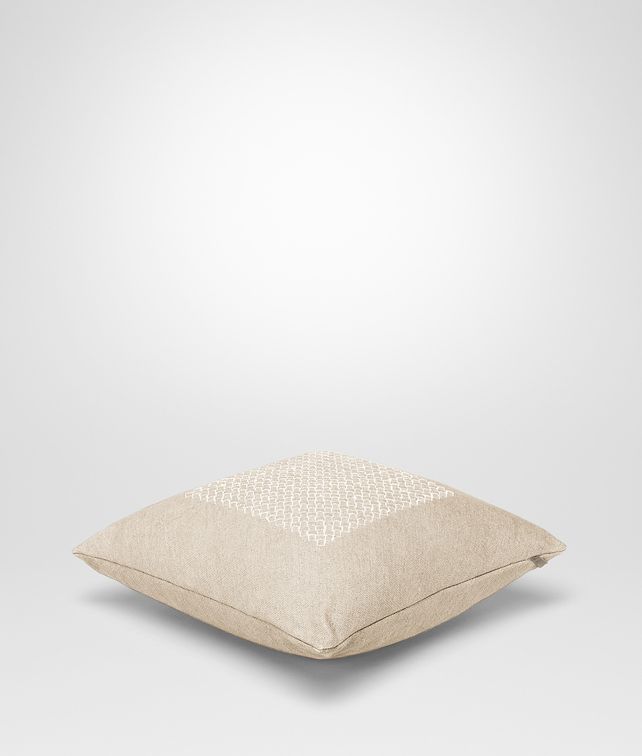 BOTTEGA VENETA Palladio Intrecciato Linen Square Pillow Pillow and blanket E fp
