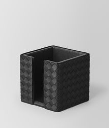 BOTTEGA VENETA - Living, Nero Intrecciato Nappa Memo Paper Holder