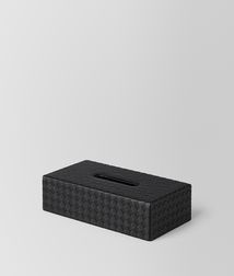 BOTTEGA VENETA - Living, Nero Intrecciato Nappa Horizontal Tissue Box