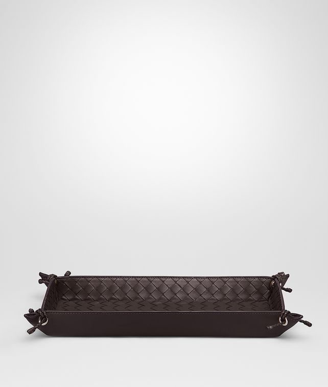 BOTTEGA VENETA Ebano Intrecciato Nappa Pen Tray Desk accessory E fp