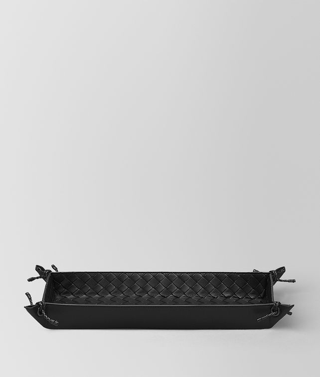 BOTTEGA VENETA PEN TRAY IN NERO INTRECCIATO NAPPA Desk accessory E fp