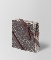 Bottega Veneta® Carbone Intrecciato Linen Coasters Bottega Veneta® Carbone Intrecciato Linen Coasters
