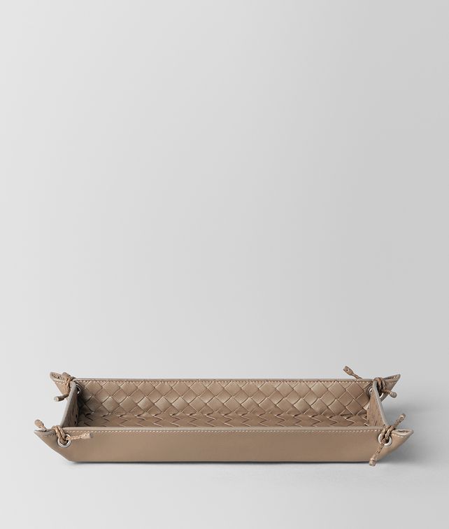 BOTTEGA VENETA STIFTABLAGE AUS INTRECCIATO NAPPA IN ASH Schreibtisch Accessoire E fp