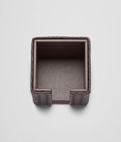 Bottega Veneta® Ebano Intrecciato Nappa Memo Paper Holder Bottega Veneta® Ebano Intrecciato Nappa Memo Paper Holder