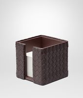 Bottega Veneta® Ebano Intrecciato Nappa Memo Paper Holder Bottega Veneta® Ebano Intrecciato Nappa Memo Paper Holder