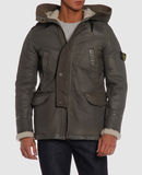 STONE ISLAND - Leather outwear