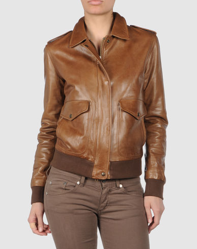 Trussardi 1911 Leather Bomber Jacket at Yoox.com image