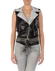 BALMAIN - Manteau cuir