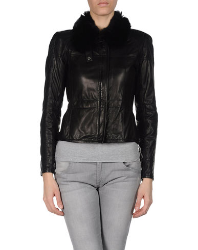 ZOOM JIL SANDER NAVY - Leather outerwear
