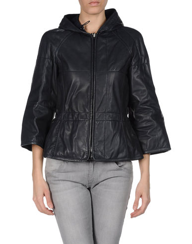 ZOOM JIL SANDER NAVY - Leather outerwear