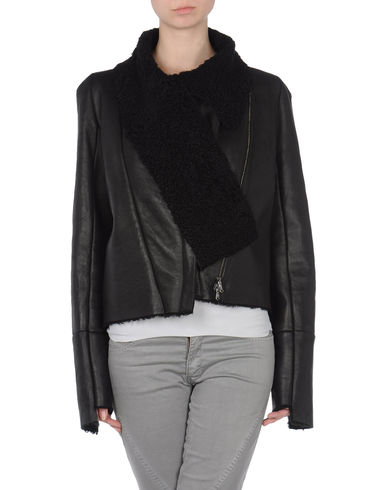 ZOOM JIL SANDER NAVY - Leather outerwear