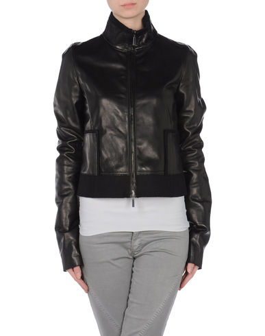 ZOOM JIL SANDER NAVY - Leather outerwear
