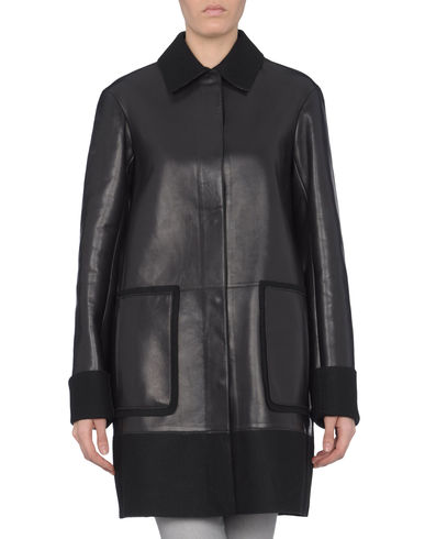 ZOOM JIL SANDER NAVY - Leather outerwear