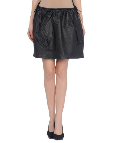 ZOOM SARAH WAYNE - Leather skirt