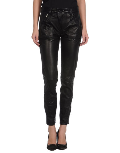 ZOOM DIESEL BLACK GOLD - Leather pants