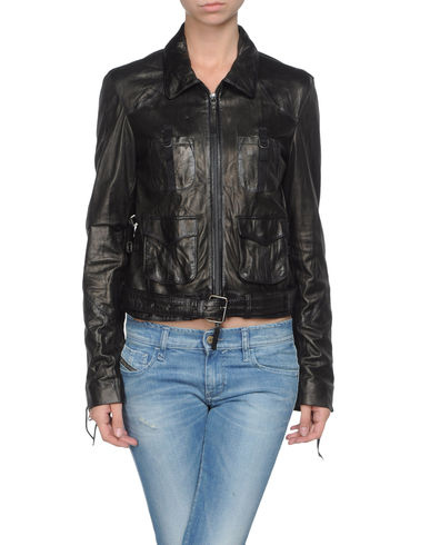 ZOOM DIESEL BLACK GOLD - Leather outerwear