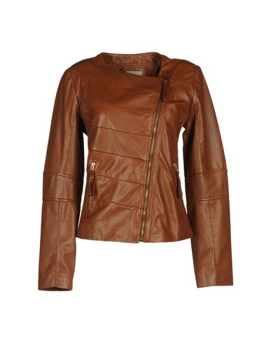 ZOOM PINKO GREY - Leather outerwear