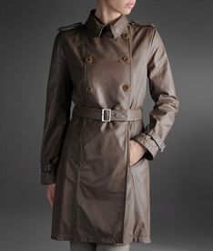 EMPORIO ARMANI - Manteau en cuir
