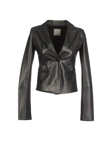 ZOOM PINKO GREY - Leather outerwear
