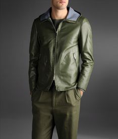 EMPORIO ARMANI - Giubbotto in pelle