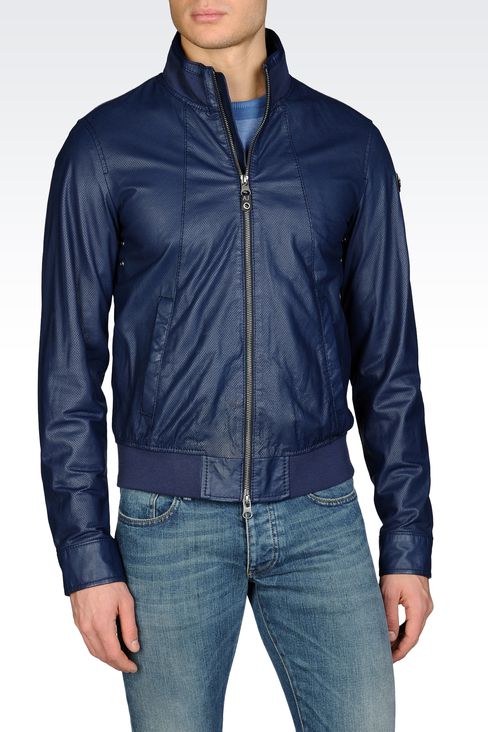 veste cuir armani homme