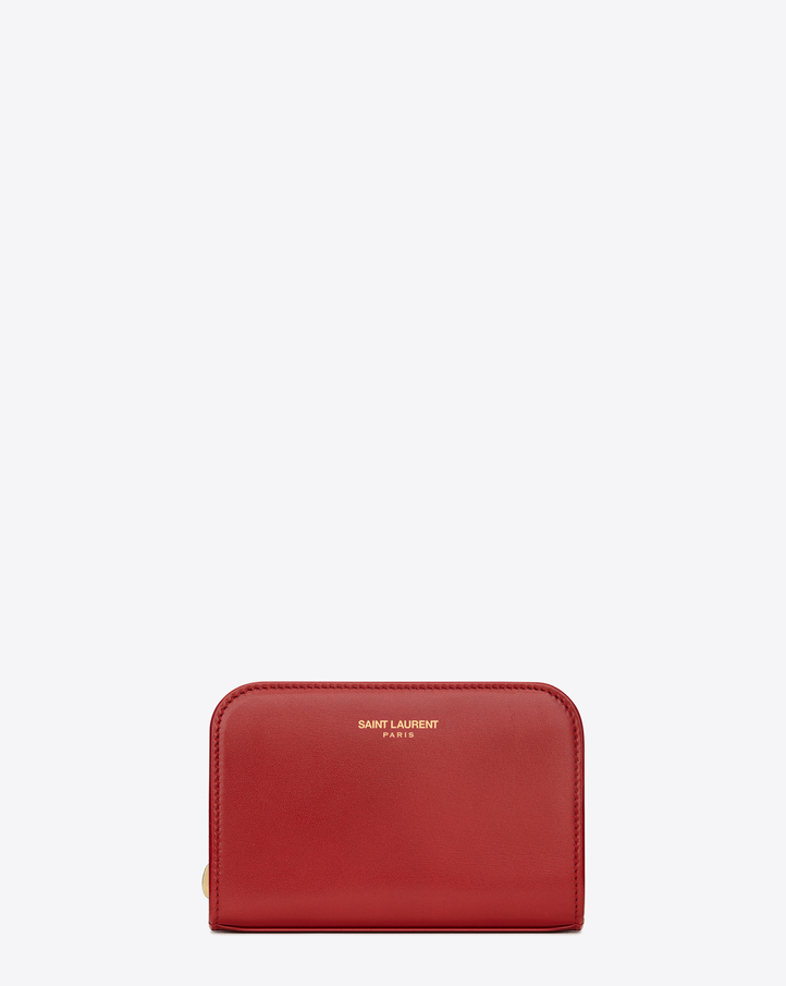 Saint Laurent Classic Saint Laurent PARIS Small Coin Purse In Red ...  