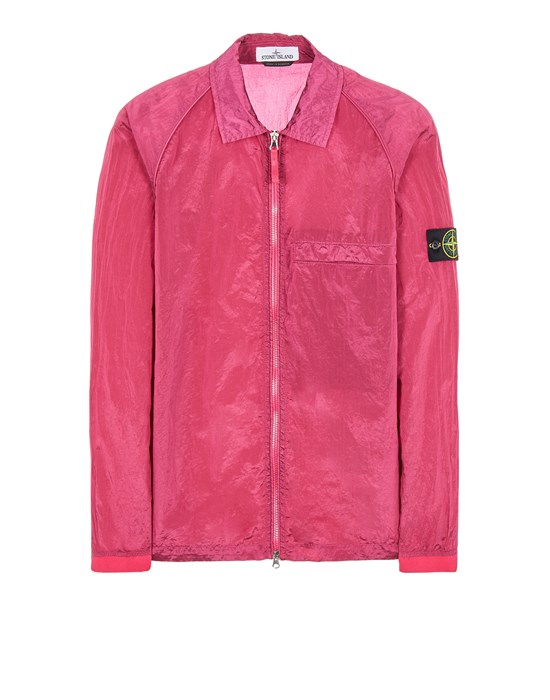 Stone wholesalers island pink nylon metal overshirt