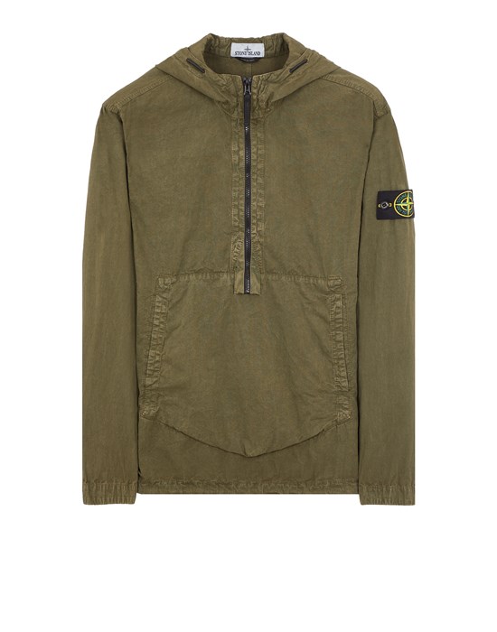 Stone island garment hot sale dyed half zip hoody