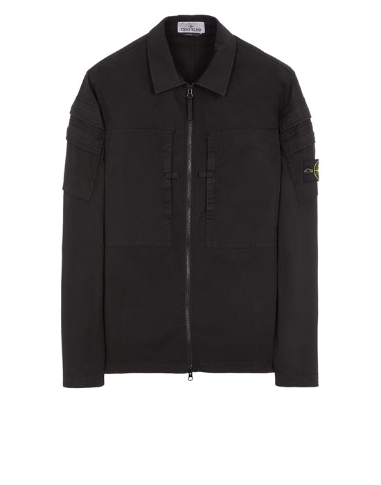 Stone island black on sale overshirt