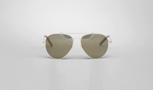 BOTTEGA VENETA - GOLD GREY BRONZE MIRROR METAL EYEWEAR BV 274