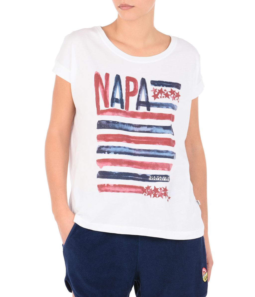 NAPAPIJRI SADAL WOMAN SHORT SLEEVE T-SHIRT,BIANCO F74