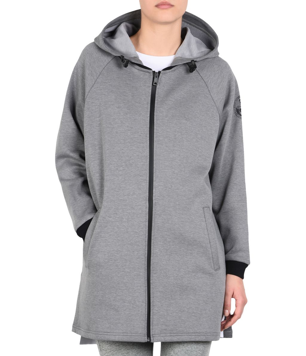 NAPAPIJRI BOK LONG WOMAN ZIP SWEATSHIRT,GREY
