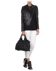ANN DEMEULEMEESTER - Medium leather bag