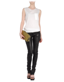 BALMAIN - Leather trousers