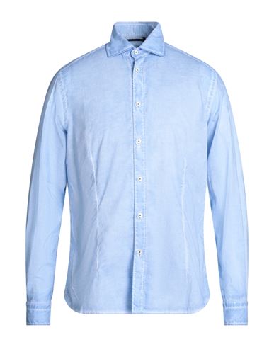 Shop Ploumanac'h Man Shirt Sky Blue Size 16 Cotton