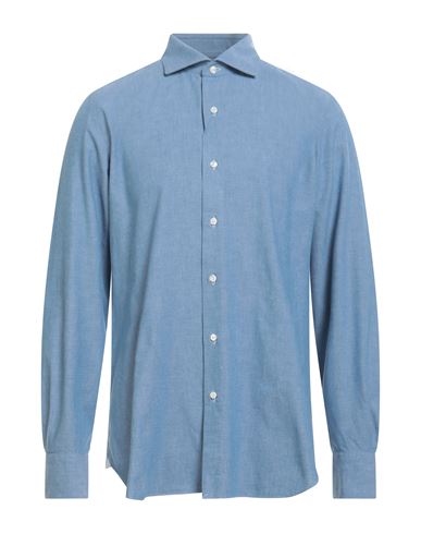 Shop Finamore 1925 Man Shirt Light Blue Size 16 ½ Cotton