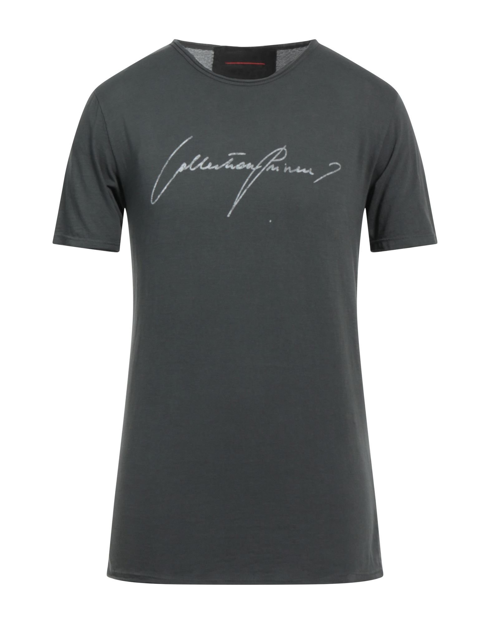 Collection Privèe Collection Privēe? Man T-shirt Charcoal Size M Cotton In Steel Grey
