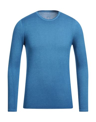 Majestic Filatures Man Sweater Azure Size M Cashmere In Blue