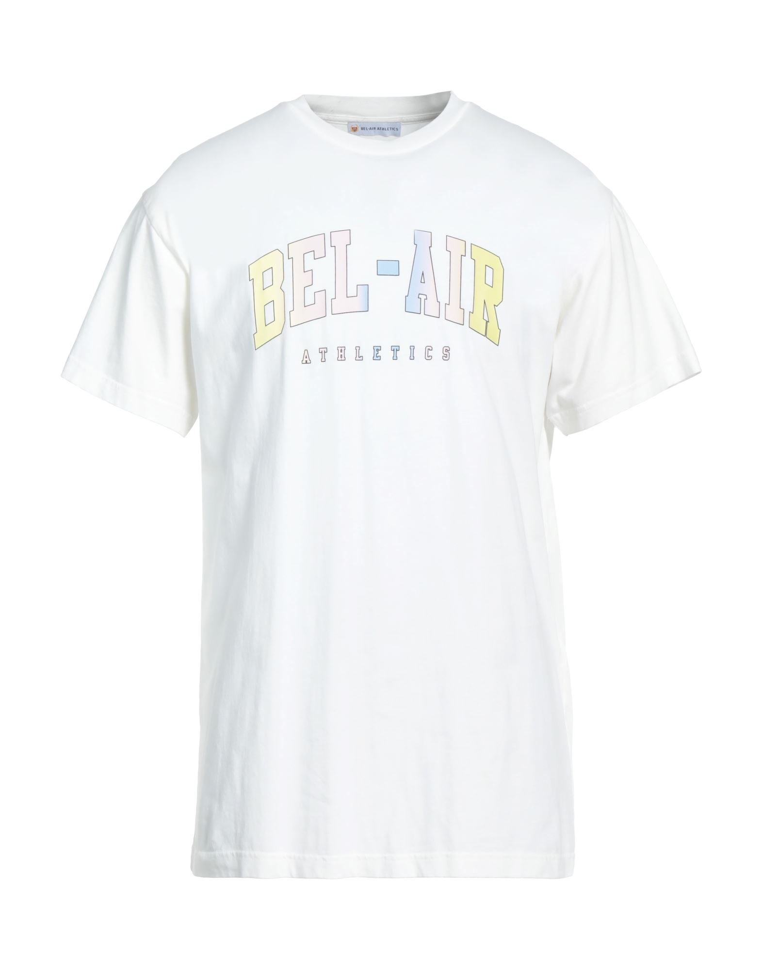 Shop Bel-air Athletics Man T-shirt Ivory Size M Cotton In White