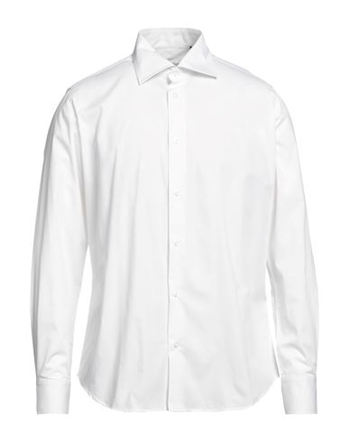P. Langella Man Shirt White Size L Cotton