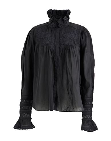 Isabel Marant Woman Shirt Black Size 2 Cotton, Silk