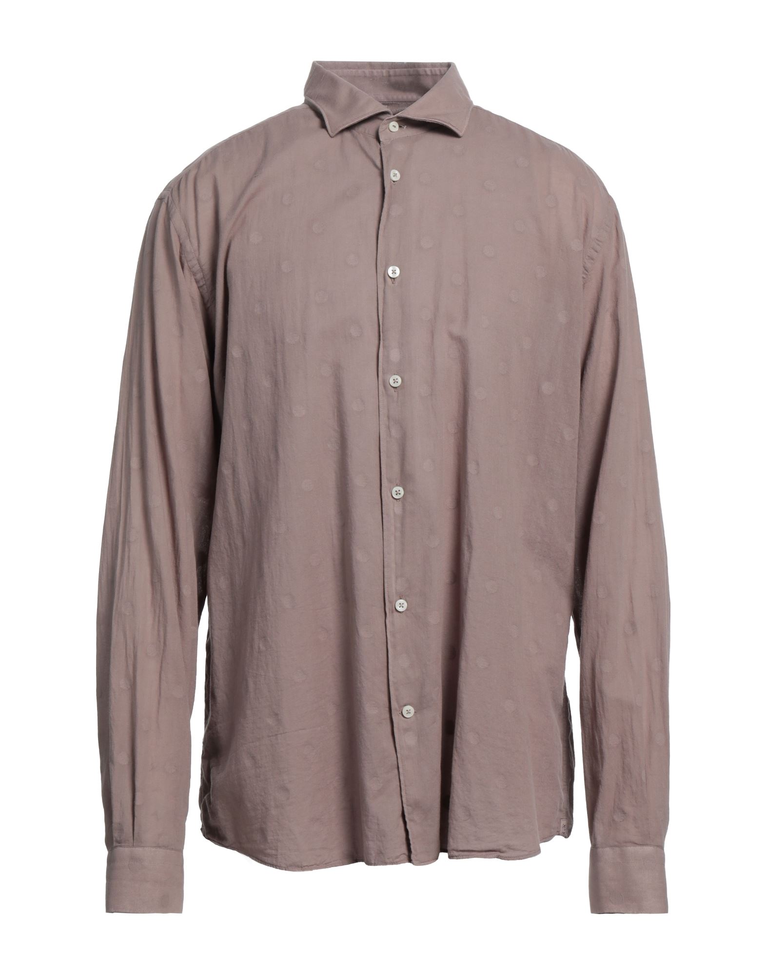 Mastricamiciai Man Shirt Khaki Size 15 ¾ Cotton, Elastane In Beige
