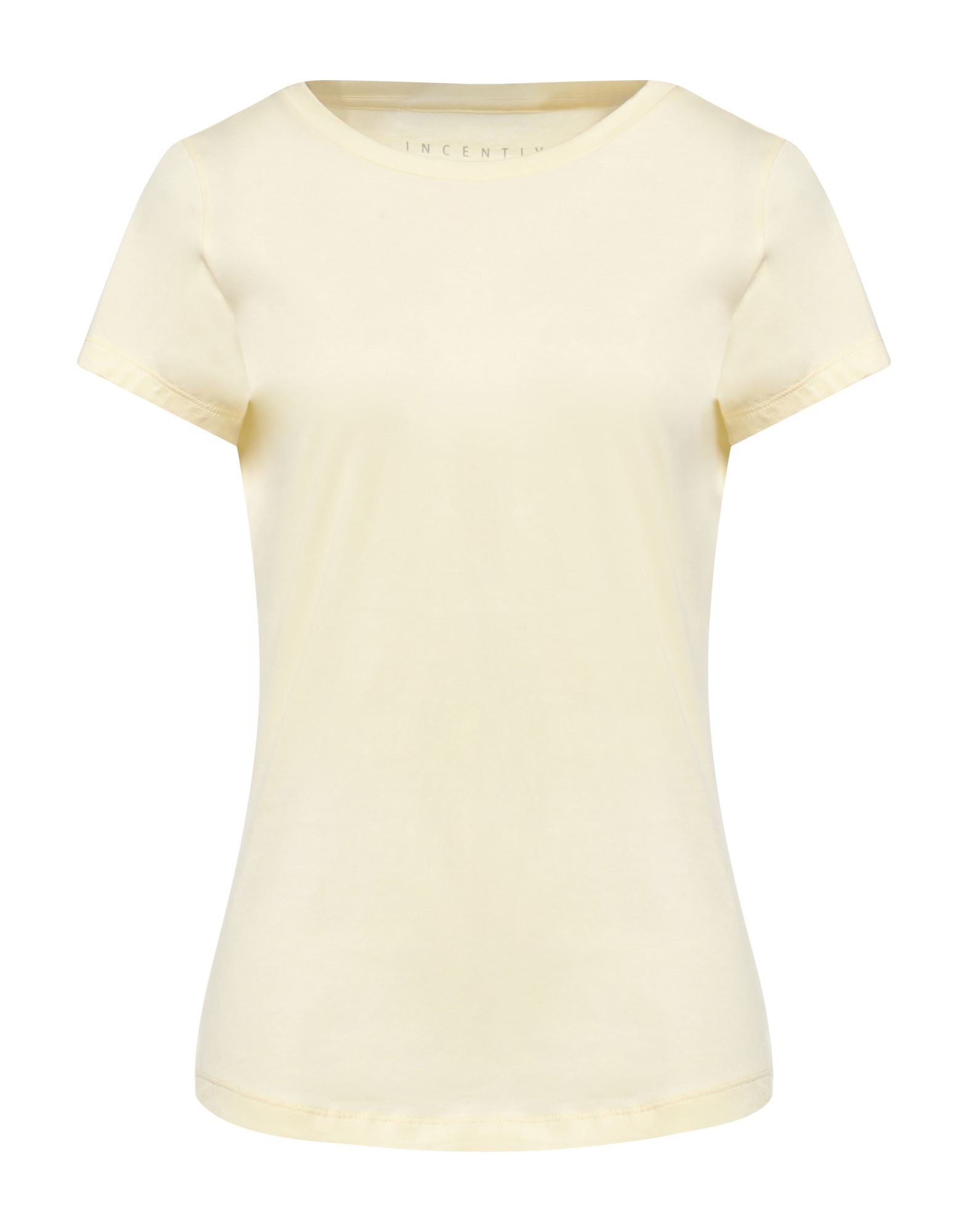Incentive! Woman T-shirt Light Yellow Size Xl Organic Cotton
