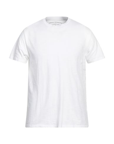 Original Vintage Style Man T-shirt White Size S Cotton