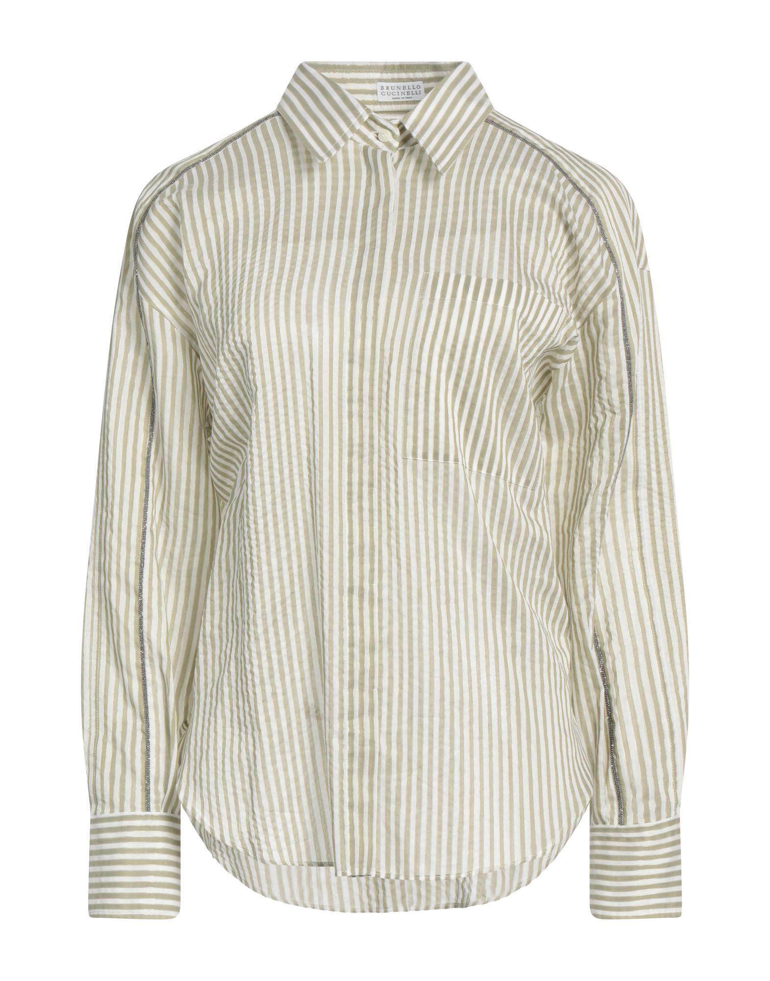 Brunello Cucinelli Shirts In Sage Green