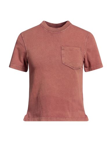 Aspesi Woman T-shirt Rust Size S Cotton In Red