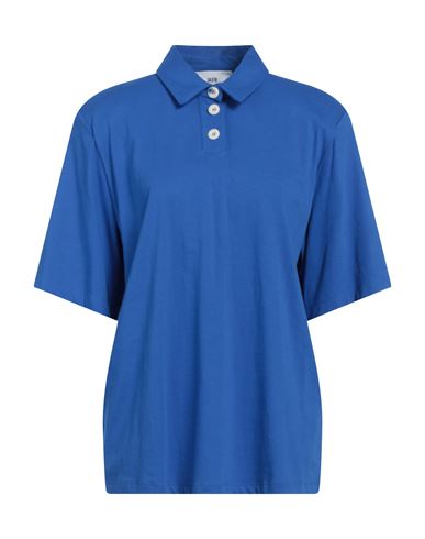 Shop Solotre Woman Polo Shirt Blue Size 2 Cotton