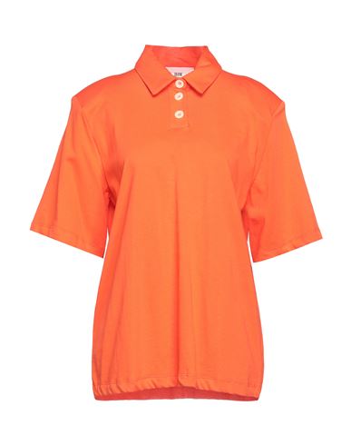 Shop Solotre Woman Polo Shirt Orange Size 2 Cotton