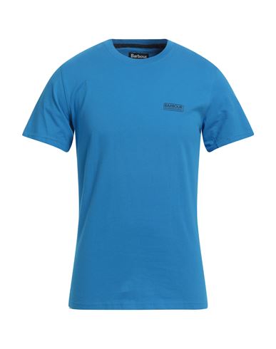 Barbour Man T-shirt Azure Size M Cotton In Blue